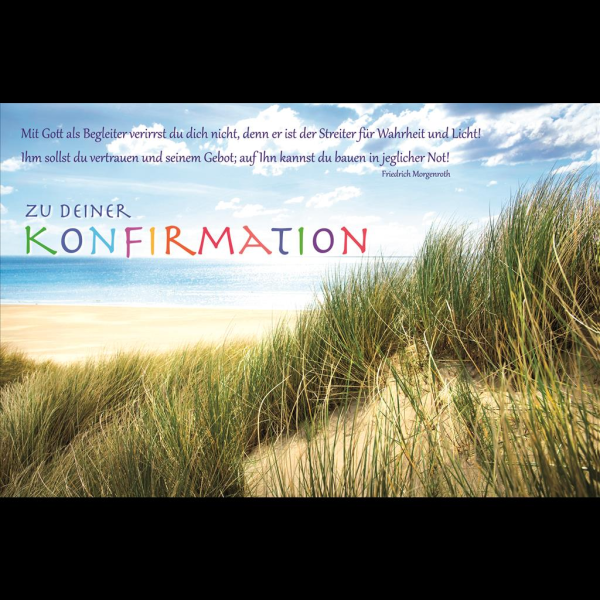 AV Konfirmation Düne Strand Glückwunschkarte mit Umschlag