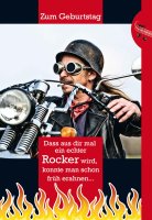Geburtstag - Flashlight - Soundkarte A5-Format - "Rocker" Motorrad