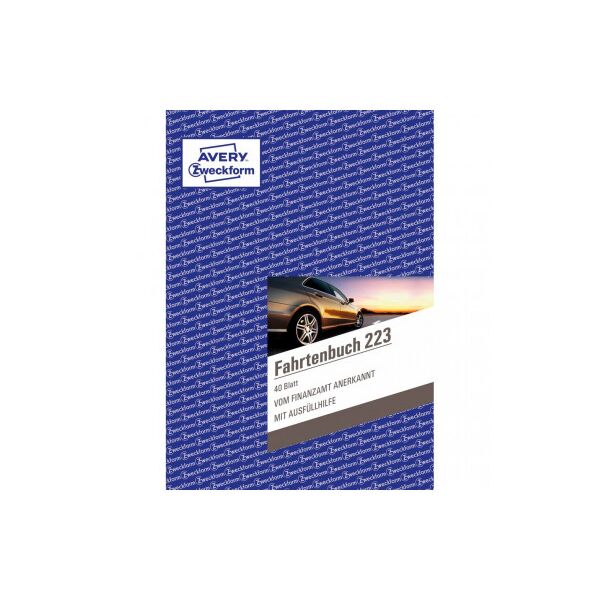 AVERY Zweckform Fahrtenbuch mit Jahresabrechnung 223 A5 40 Blattt
