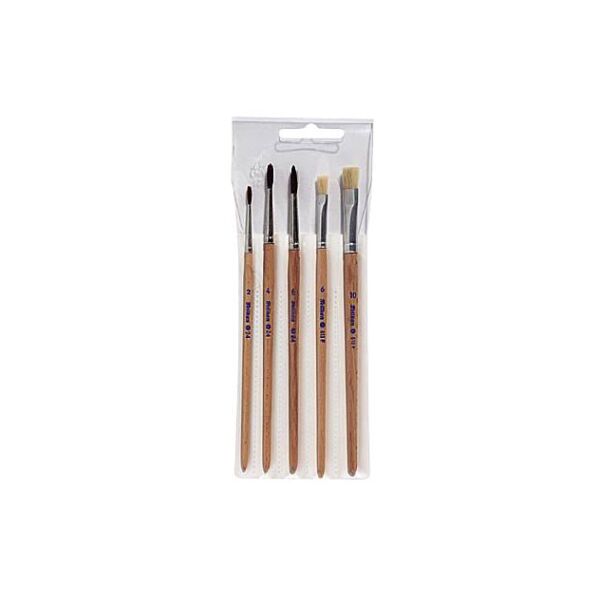 Pelikan Pinsel-Set 5-teilig Sorten 613F & 24 2x flach & 3x rund 5 Stück