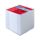 Zettelkasten Zettelbox 9x9x9cm transparent 700Blatt weiß gefüllt Herlitz