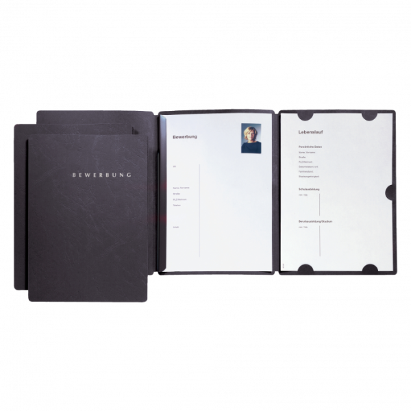 Bewerbungsset Select Basic schwarz 3 Bewerbungsmappen im Set