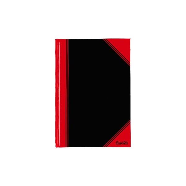 Chinakladde, schwarz, rote Ecken und Falz, blanko, A5, 96 Blatt Bantex