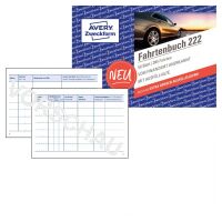 AVERY Zweckform Fahrtenbuch 222 A6-quer über 2 Seiten, DIN A6, 40 Blatt