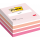 Haftnotiz Würfel, 70 g/qm, 76 x 76 mm, gelb, neongrün, neonpink, rosa, 450 Blatt