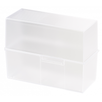 Karteibox DIN A5 quer, max 500 Karten mit Stahlscharnier,...