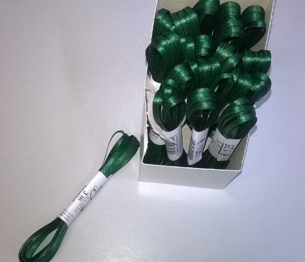 Uni-Doppelsatin – Schleifenband - 3mm x 3m - dunkelgrün