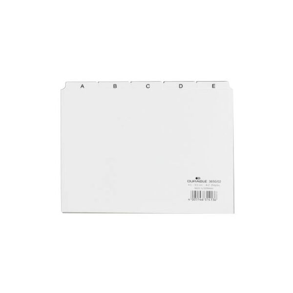 Durable Leitregister Kunststoff A-Z A5-quer weiß 25-teilig