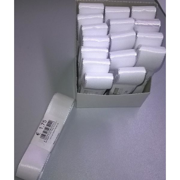 Uni-Taftband – Schleifenband – 25mm x 3m - weiß