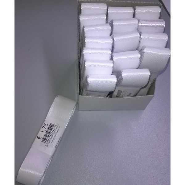 Uni-Taftband – Schleifenband – 25mm x 3m - weiß