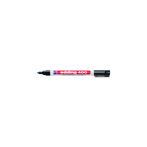 Edding Permanentmarker 400, 4-400001, Stück, schwarz, 1mm Rundspitze