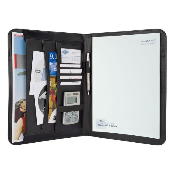 Schreibmappe A4 sw Elegance Unterlagenmappe Konferenzmappe