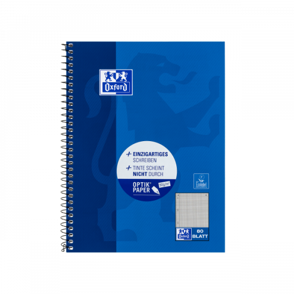Collegeblock, Optik Paper 90 g/qm, A5, 5 mm kariert, 80 Blatt Lineatur 22
