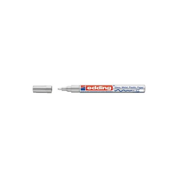 Edding Lackmarker 751 creative, 751-9-054, Stift, silber, 1-2mm Rundspitze
