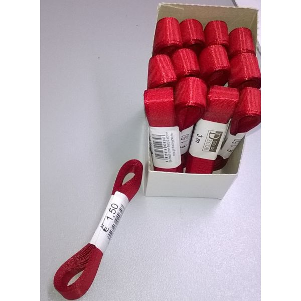 Uni-Taftband – Schleifenband - 15mm x 3m - rot