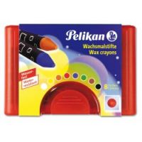 Wachsmalstifte wasserfest 665/8 WF rotes 8er Kunststoffetui