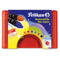 Wachsmalstifte wasserfest 665/8 WF rotes 8er Kunststoffetui
