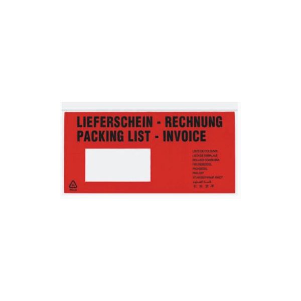 TURA®-Versandtaschen DIN lang 240 x 110 mm Lieferschein-Rechnung-Hüllen 250 Stück