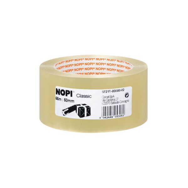 Verpackungsklebeband Nopi® Pack Classic, PP, 66 m x 50 mm, transparent