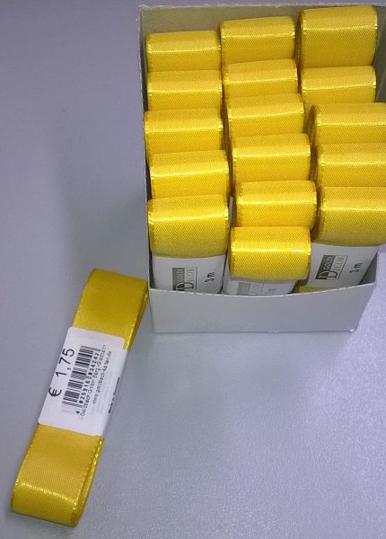 Uni-Taftband – Schleifenband – 25mm x 3m - gelb
