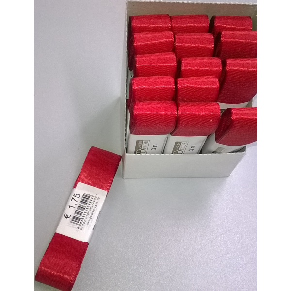 Uni-Taftband – Schleifenband – 25mm x 3m - rot