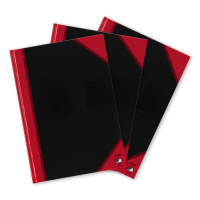 Chinakladde, schwarz, rote Ecken und Falz, blanko, A4, 96...