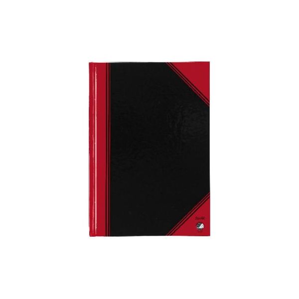 Chinakladde, schwarz, rote Ecken und Falz, liniert, A5, 96 Blatt bantex