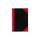 Chinakladde, schwarz, rote Ecken und Falz, liniert, A5, 96 Blatt bantex