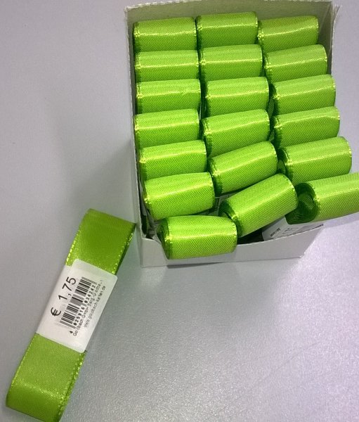 Uni-Taftband – Schleifenband – 25mm x 3m - apfelgrün