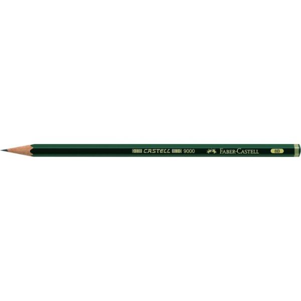 Bleistift CASTELL® 9000 Härtegrad: 8B, Schaftfarbe dunkelgrün - 1 Bleistift