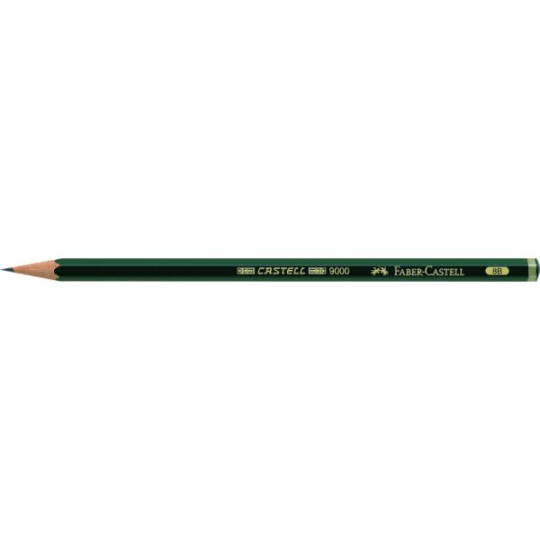 Bleistift CASTELL® 9000 Härtegrad: 8B, Schaftfarbe dunkelgrün - 1 Bleistift