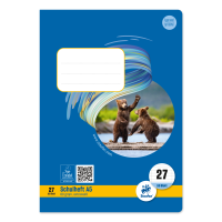 Schulheft Style, DIN A5, liniert mit Rand, LIN27, 16 Blatt