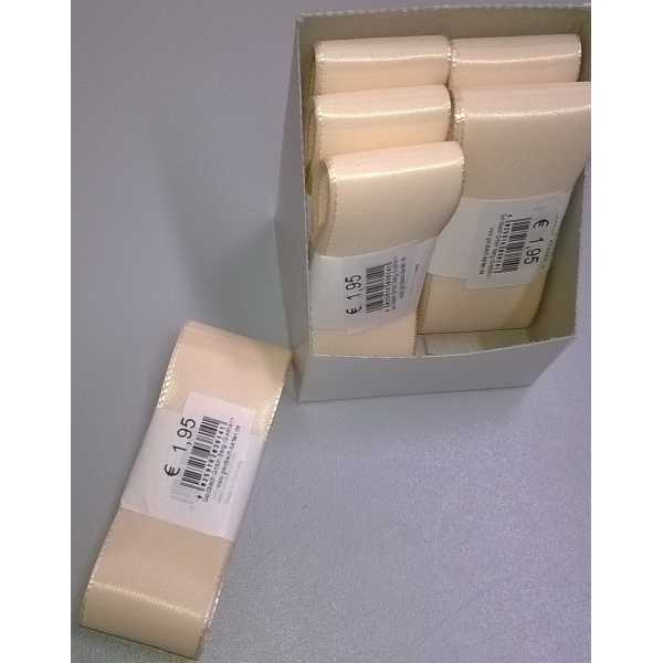 Uni-Taftband – Schleifenband - 40mm x 3m – creme