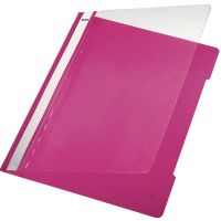 Hefter Standard, A4, langes Beschriftungsfeld, PVC, pink