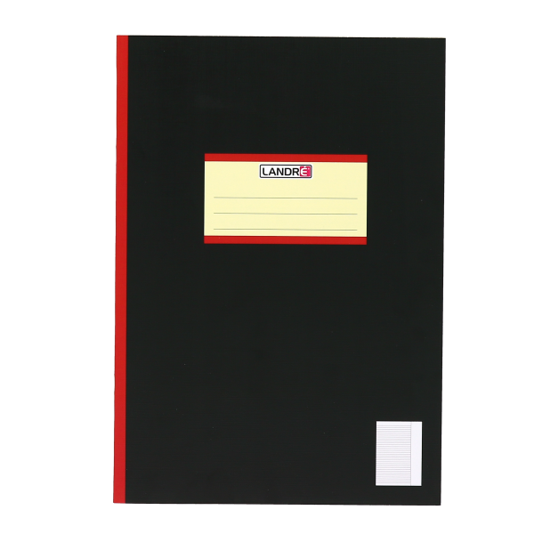 Oberschulheft, A4, 25 liniert, weißer Rand rechts, 20 Blatt, schwarz Oberstufenheft