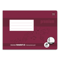 Notenheft PREMIUM Academy, A5 quer, 4 große...