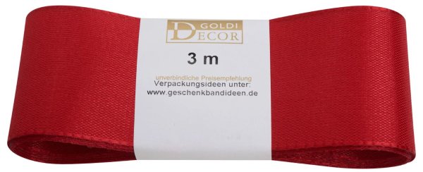 Uni-Taftband – Schleifenband - 40mm x 3m -  rot