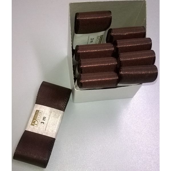 Uni-Taftband – Schleifenband - 40mm x 3m - braun