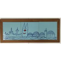 Kachelbild mit Rahmen Kölle Köln Colonia Cologne