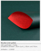 Secaré-Rolle Geschenkpapier 2-Color - 250m x 50 cm - Rot-Grün - Kraftpapier - UVP: € 169,00