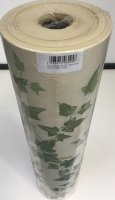 Secaré-Rolle Blumenseidenpapier - 350m x 75 cm - Weiß-Creme mit Efeu - 12KG - UVP: € 99,90