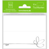 A - Tischkarte - 6er-Set - 6 Stück im Topper –...