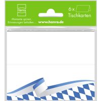 Tischkarte 6 Stück im Topper blau-weiße...