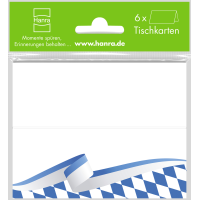 Tischkarte 6 Stück im Topper blau-weiße...