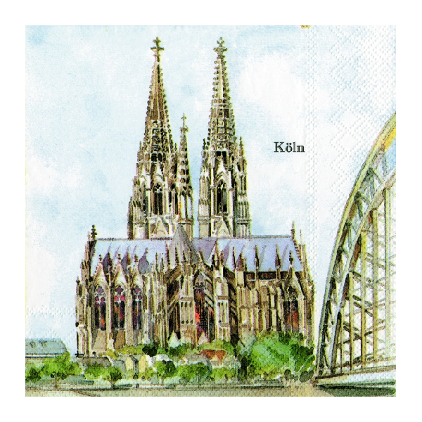 Köln Servietten 33x33 cm 3-lagig 20 Servietten Cologne Colonia Karneval Kölle