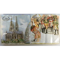 Köln Servietten 33x33 cm 3-lagig 20 Servietten Cologne Colonia Karneval Kölle