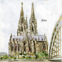 Köln Servietten 33x33 cm 3-lagig 20 Servietten Cologne Colonia Karneval Kölle