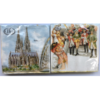 Köln Servietten 33x33 cm 3-lagig 20 Servietten Cologne Colonia Karneval Kölle