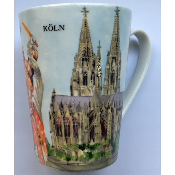 Köln Becher Porzellanbecher Porcelain Mug 300ml 8,5 x11 cm Becher mit Kölnmotiv Kölner Dom Colonia Cologne