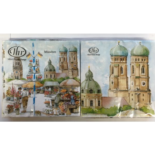 München Servietten - 33 x 33 cm - 3-lagig - 20 Servietten pro Packung